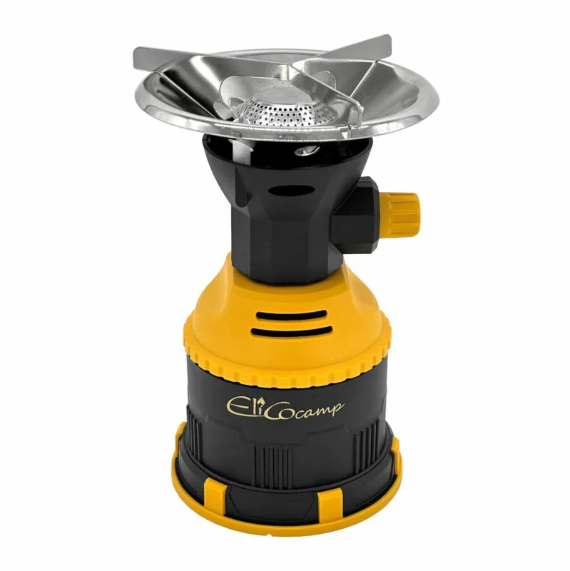 Elicotech Cocina de Gas para Camping con Cartucho 190g, portátil, encendido rápido, ideal para actividades al aire libre
