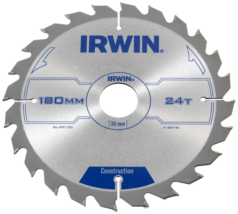 Irwin - Disco sierra circular 180mm/24t