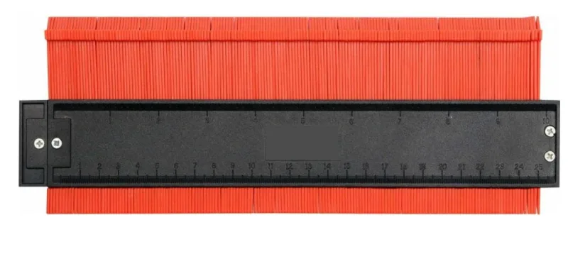 Plantilla de contorno para formas Silver, modelo 260 mm, ideal para copiar formas irregulares, con diseño flexible y resistente para carpintería y bricolaje