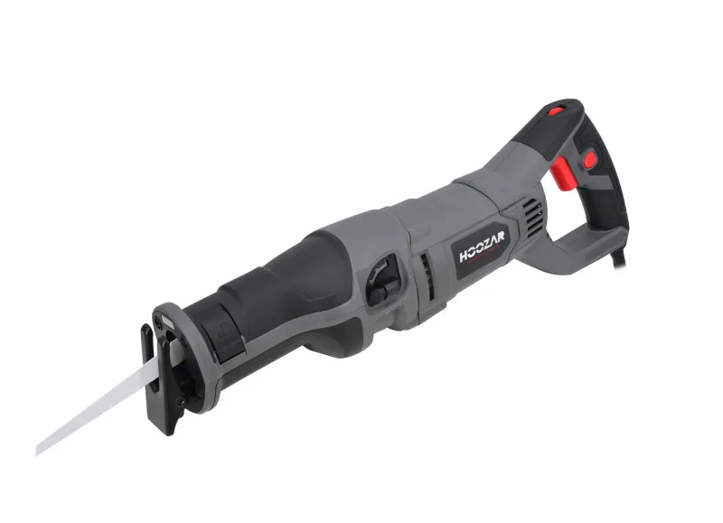 Sierra sable Hoozar 1200W, ideal para cortar madera, metal y materiales duros, potente, ergonómica y de diseño compacto, alto rendimiento para trabajos exigentes y precisos.