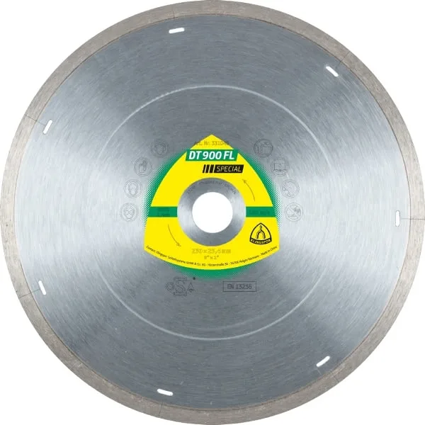 Klingspor 331046 Discos de Corte Diamantados para Sierras de Mesa, DT 900 F, 200 mm x 25.4/30 mm, 9550 RPM