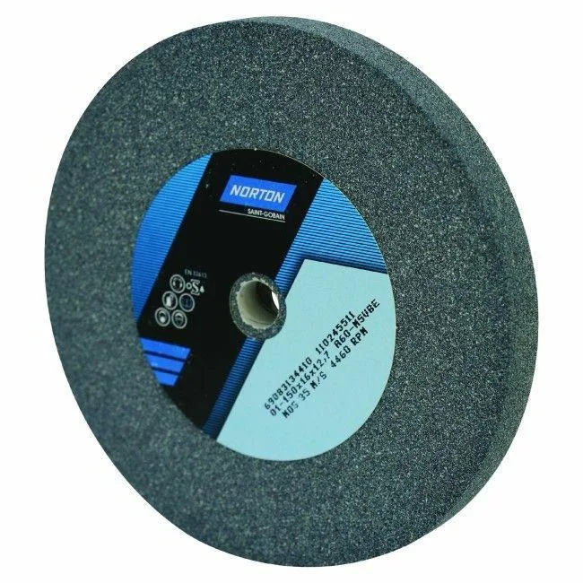 Disco abrasivo Norton Ściernica-01, 150mm x 16mm x 12,7mm A60M5VBE, para desbaste y pulido, alta resistencia, duradero, ideal para metales y materiales duros