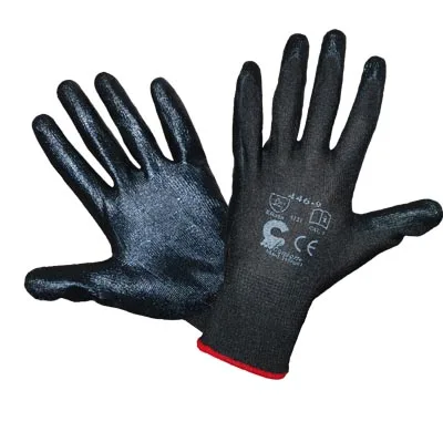 Guantes de trabajo Bird Black, tamaño 10, protección para manos, alta resistencia, material duradero, diseño ergonómico, ideales para trabajos industriales y de construcción.