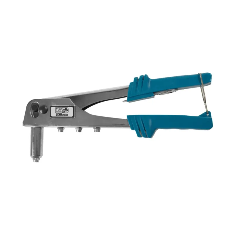 JOBI Extra WX7516, Pistola de remaches manual para remaches de aluminio, cuerpo de aluminio y metal, ideal para aplicaciones de sujeción en bricolaje y reparaciones
