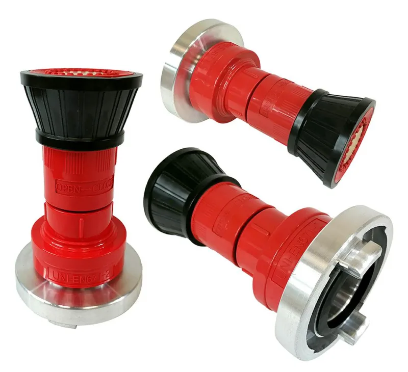 Prandownica para mangueras de bomberos 1” Silver, modelo Prądownica do węży strażackich, herramienta profesional, alta resistencia y rendimiento en aplicaciones de emergencia