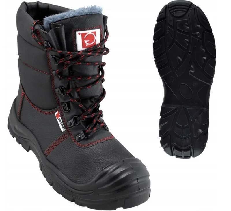 Botas de seguridad Galmag 492, modelo de invierno, con puntera, protección laboral, talla 40, cálidas y altas, resistentes y cómodas, ideales para trabajos en frío.