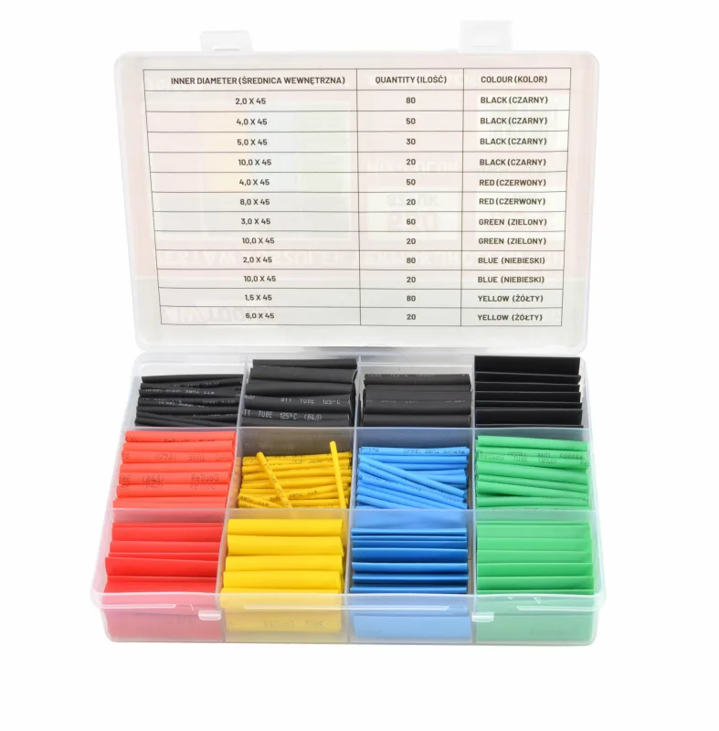 Juego de 530 Fundas Termocontraíbles Awtools - Para Aislamiento Eléctrico, Protección de Empalmes y Terminales