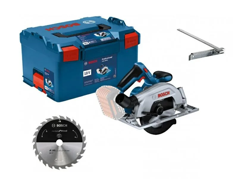 Bosch GKS 185-LI, Sierra circular 18V 165 mm, Solo Herramienta, Con L-Boxx para Almacenaje Profesional