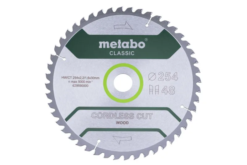 Metabo piła tarczowa hw/ct 254x30x48z cordless cut wood classic