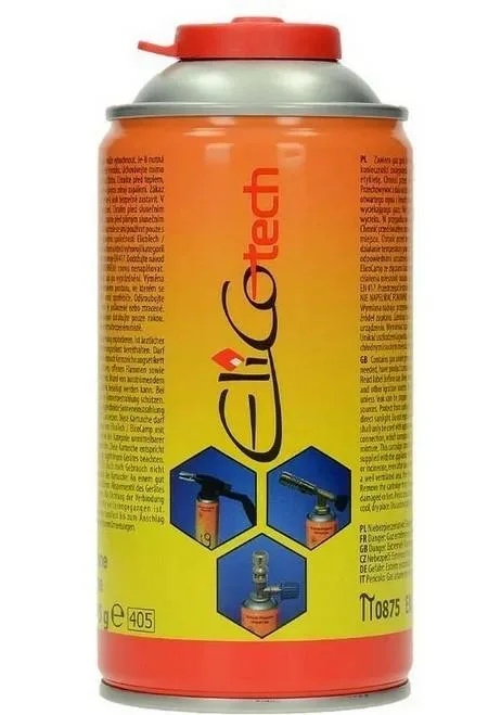 Gas para encendedores Elico, 300ml, gas comprimido, alta calidad, ideal para encendedores y otros dispositivos con gas, formato práctico