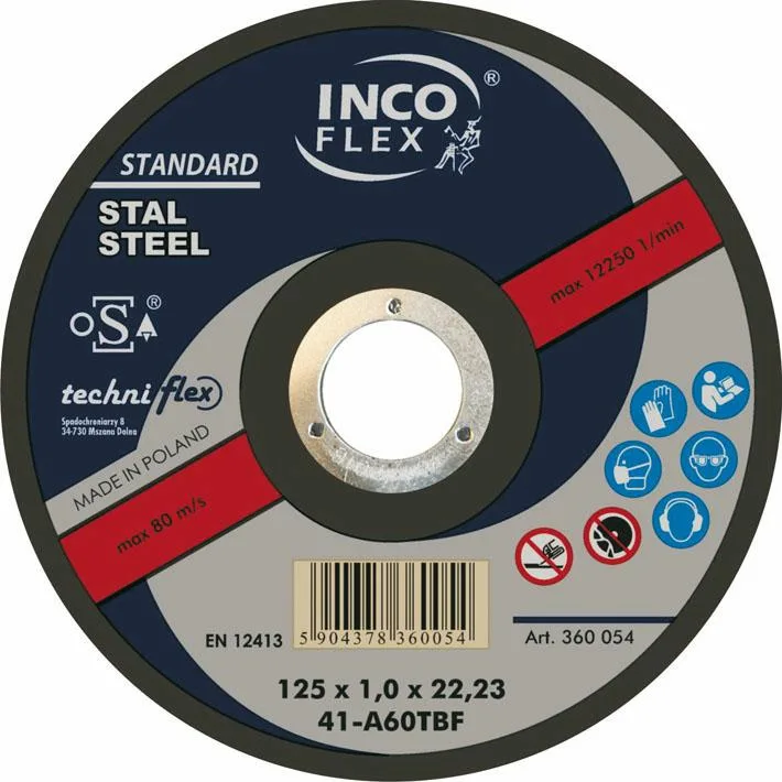 Disco abrasivo Incoflex, Tarcza Metal 150 x 1,6mm, para corte de metal, alta durabilidad y rendimiento en trabajos exigentes.
