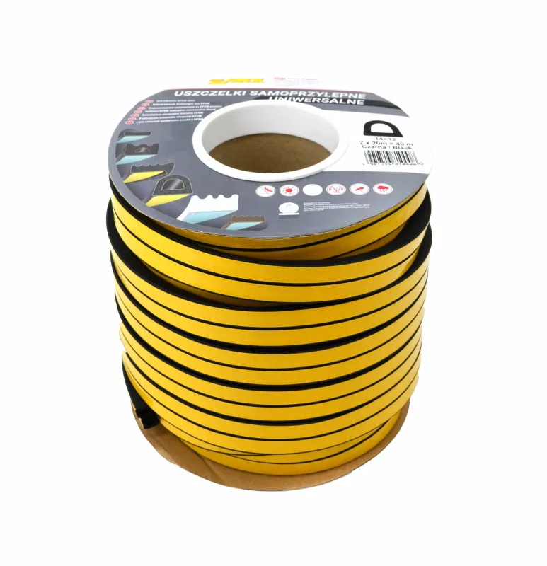 SELLO AUTOADHESIVO PARA PUERTA NEGRO 14 x 12 mm UNIVERSAL