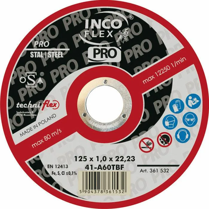 Incoflex disco para esmerilar metal 125 x 6,5 x 22,2 mm - Alta resistencia y rendimiento profesional