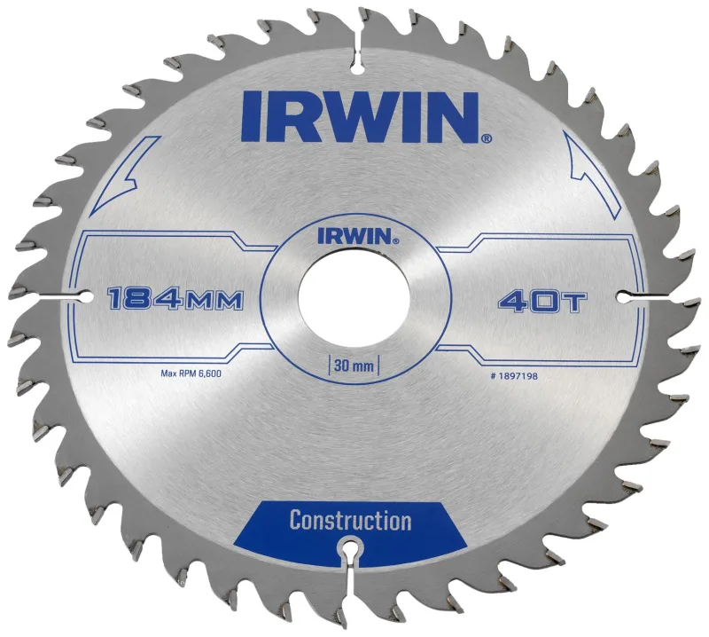 Irwin - Disco sierra circular 184mm/40t