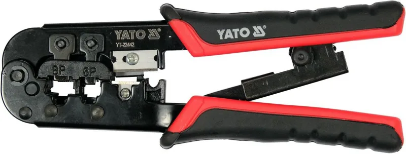 Yato YT-22442 crimpadora Herramienta pelacables Negro, Rojo