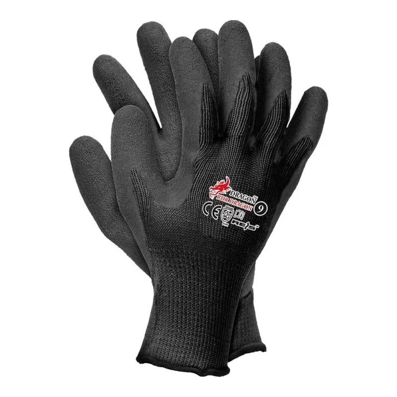 12 Pares Guantes de Trabajo Látex Revestimiento, Calidad Guantes Guantes de Montaje, Color, Talla 8