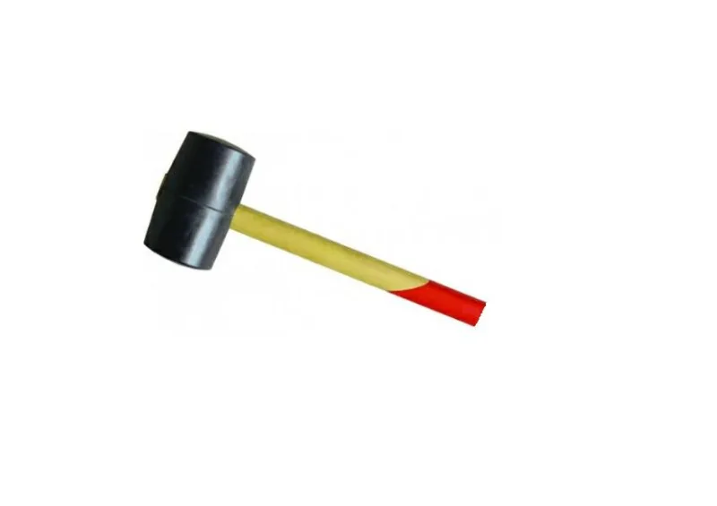 Juco Martillo de goma 0,48 kg, ideal para trabajos de precisión en construcción y carpintería, diseño ergonómico, golpes controlados y sin daños, herramienta profesional, color negro.