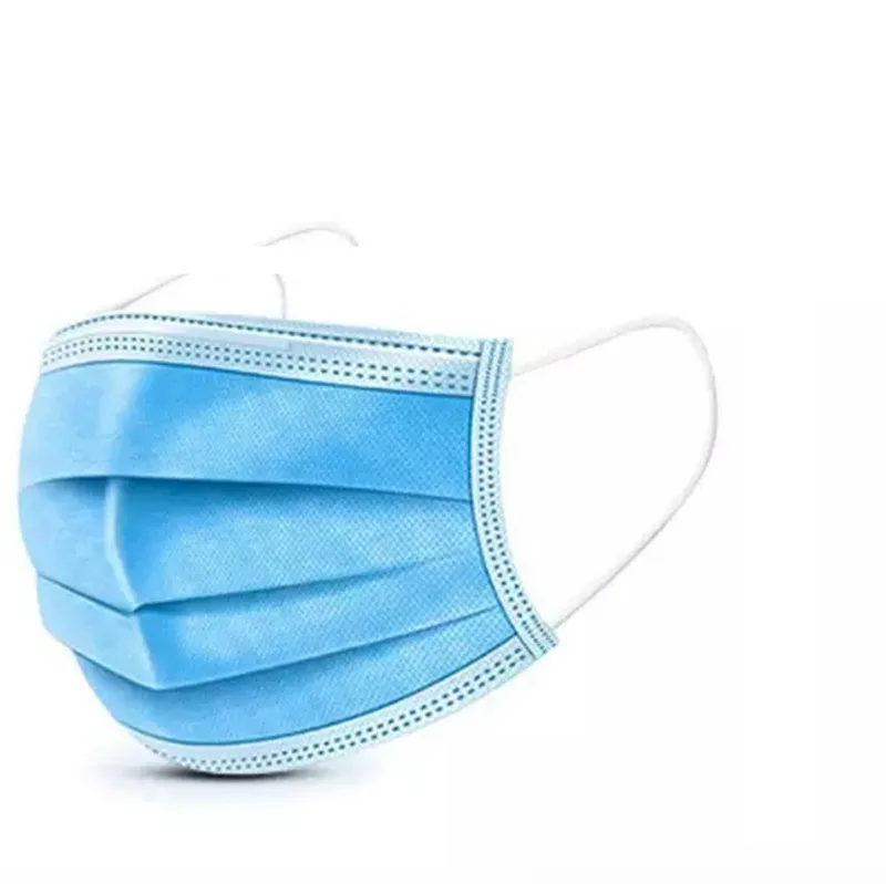 Mascarillas de protección desechables tres capas, caja de 50 unidades, uso sanitario y personal, filtración eficaz, cómodas, hipoalergénicas y transpirables.