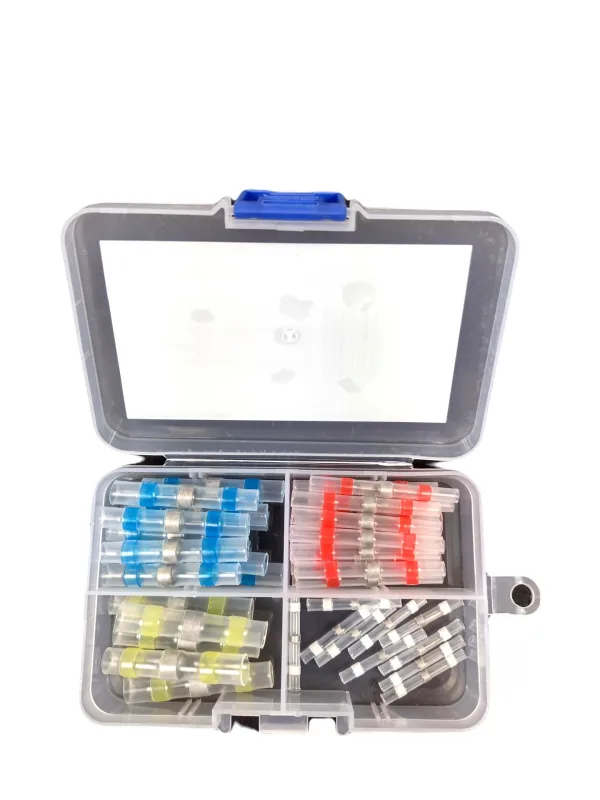 Tubos termoencogibles con estaño Silver, set de 50 piezas - Conectores soldables para cables, impermeables, para electricidad y automoción