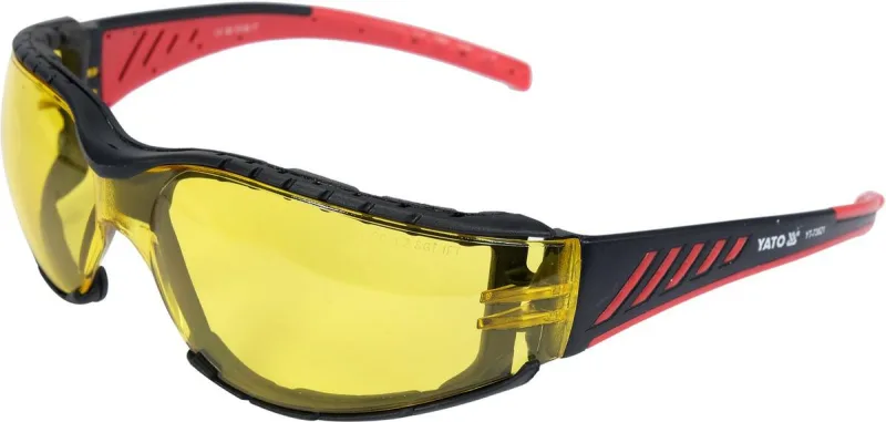 Yato YT-73621 gafa y cristal de protección Gafas de seguridad EVA (Etileno Acetato de Vinilo), Polipropileno (PP) Negro, Amarillo