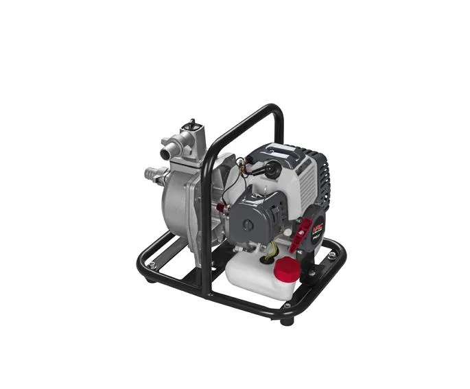 Motobomba de gasolina NAC 1,25 kW, para riego y bombeo de agua, capacidad de 8000 l/h, motor de 2 tiempos, altura de bombeo de 25 m, profundidad de succión de 8 m