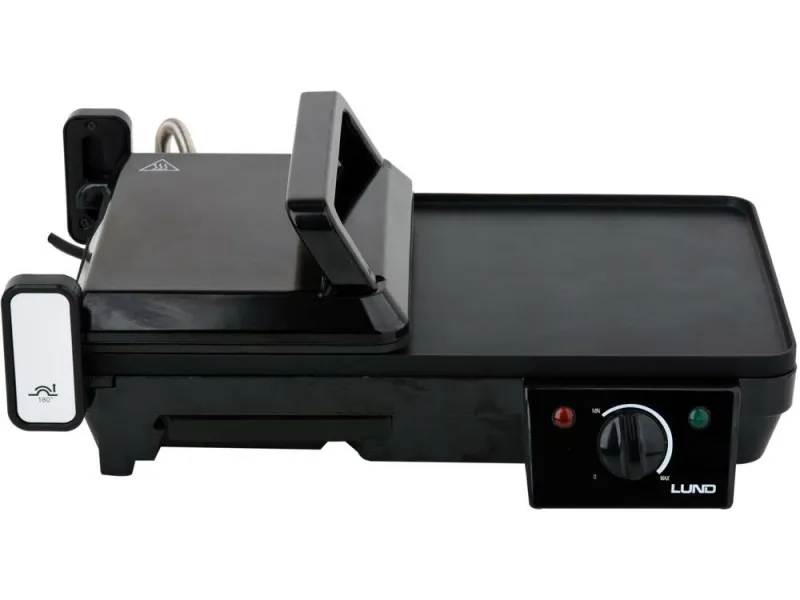 Parrilla Eléctrica de Contacto LUND 67455, 2000W, 220-240V, 50Hz, portátil, fácil de usar y limpiar