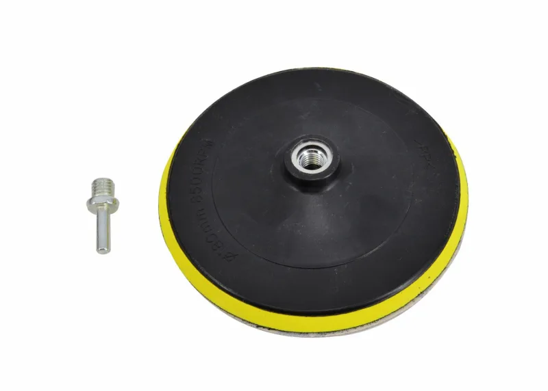 Disco de pulido universal de 180 mm con velcro, herramienta de alta calidad para lijado y pulido de superficies metálicas, madera y plástico, fácil instalación y cambio.