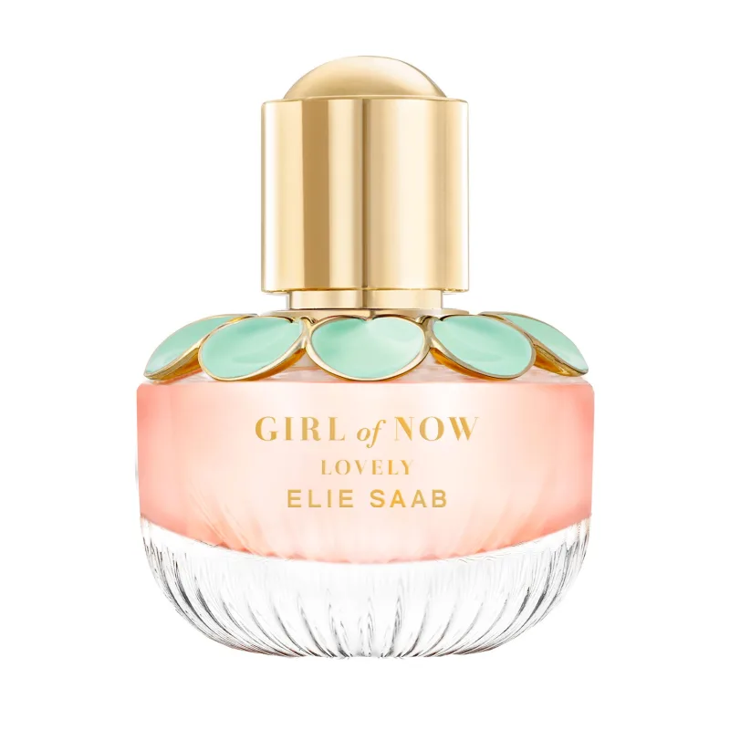 Elie Saab Girl of Now Lovely 30 ml - Eau de Parfum para Mujer - Fragancia Floral Gourmand - Efervescentes Notas de Mandarina, Pera, Flor de Ormond y Haba Tonka - Botella de Cristal Transparente