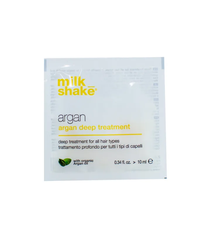 Milk_shake Aceite de Argán Orgánico, Tratamiento Capilar Nourishing, Crema de 10 ml para nutrir y restaurar el cabello, ideal para cabello seco y dañado, con aceite de argán