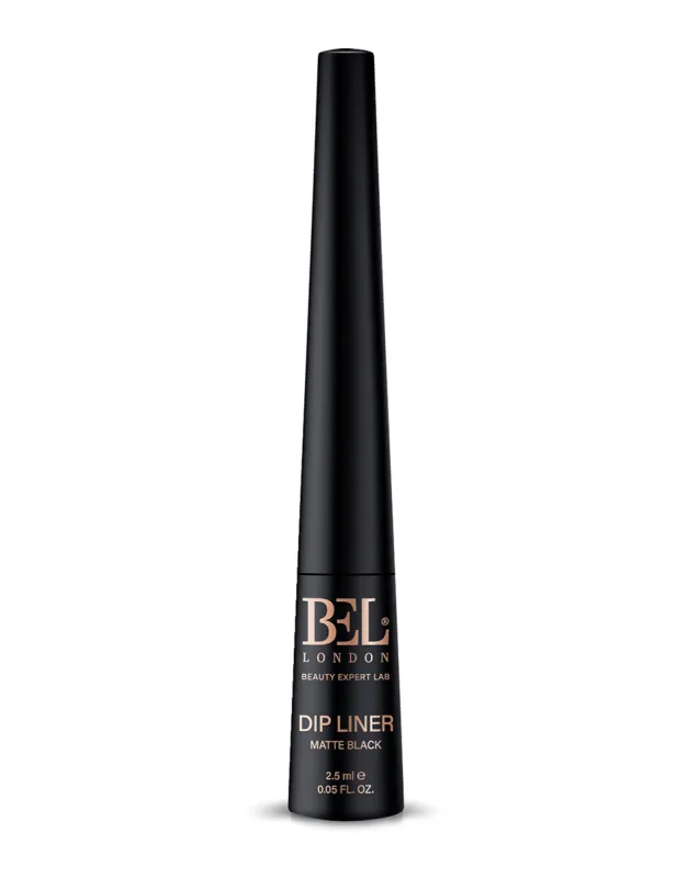 BL Dipliner - Delineador de ojos negro profundo con acabado mate premium y 75% ingredientes naturales, película a prueba de manchas y transferencias de alto rendimiento, delineador de ojos sin manchas de 10 horas de color negro líquido