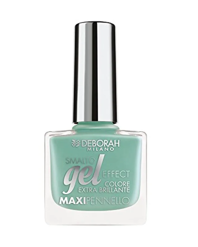 Esmalte de uñas Deborah Gel Effect, brillo extremo y cobertura perfecta, efecto gel, pincel de gran tamaño para aplicación precisa, color Bright Sea, 8.5 ml