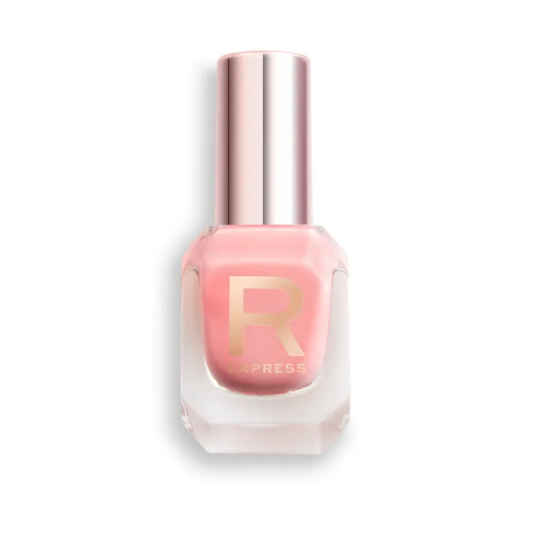 Esmalte de uñas Makeup Revolution Express tono Peach secado rápido color vibrante acabado brillante fórmula duradera ideal para manicuras rápidas 10 ml