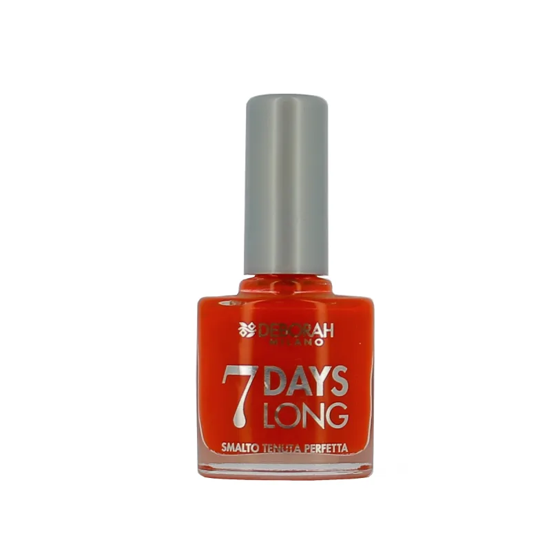 Esmalte de uñas Deborah 10 Days Long tono 880 Orange color vibrante fórmula de larga duración acabado brillante ideal para manicuras duraderas 11 ml