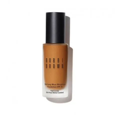 Bobbi Brown, Skin Longwear Liquid Foundation N-070, Neutral Gold, base líquida de larga duración, SPF 15, 30 ml, cobertura natural y duradera