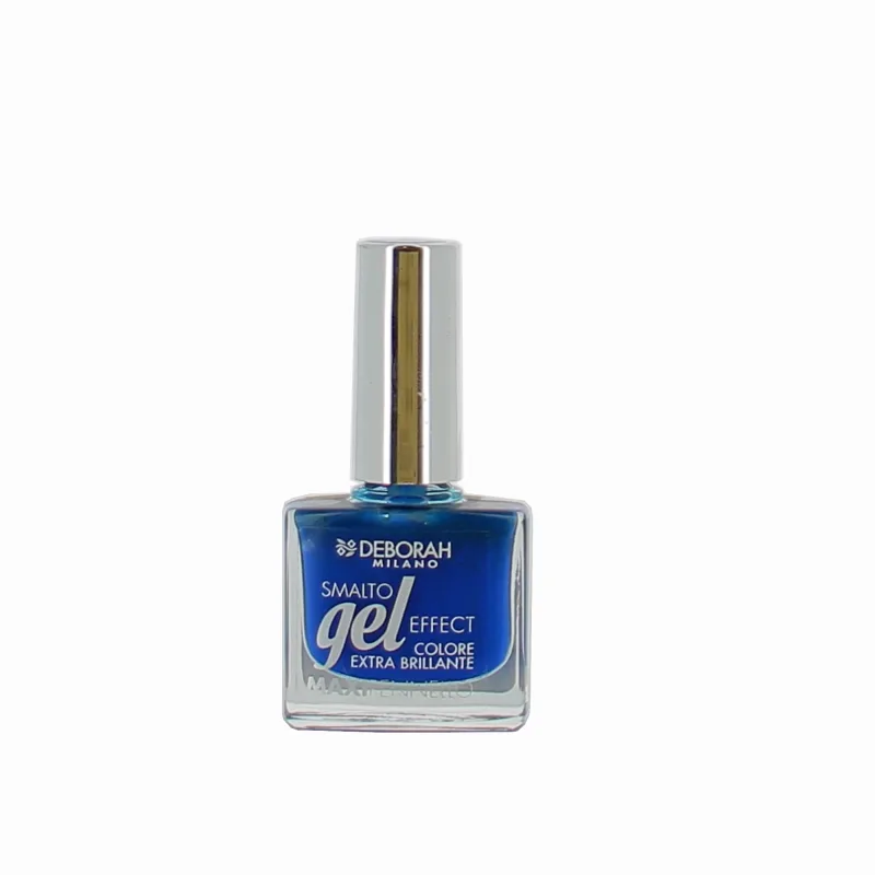 Esmalte de uñas Deborah Gel Effect Extreme Brilliance, tono Deep Blue EN41, brillo intenso sin lámpara UV, cobertura total y efecto voluminizador, 8.5 ml