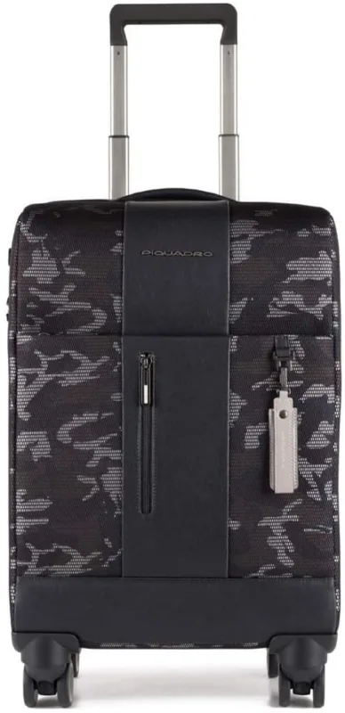 Piquadro Four-Wheel Cabin Trolley BV4444BRBM con Candado TSA 12x9.5x1.5 cm | Capacidad 34.59 kg | Modelo WLP-27022 | EAN 8024671478618