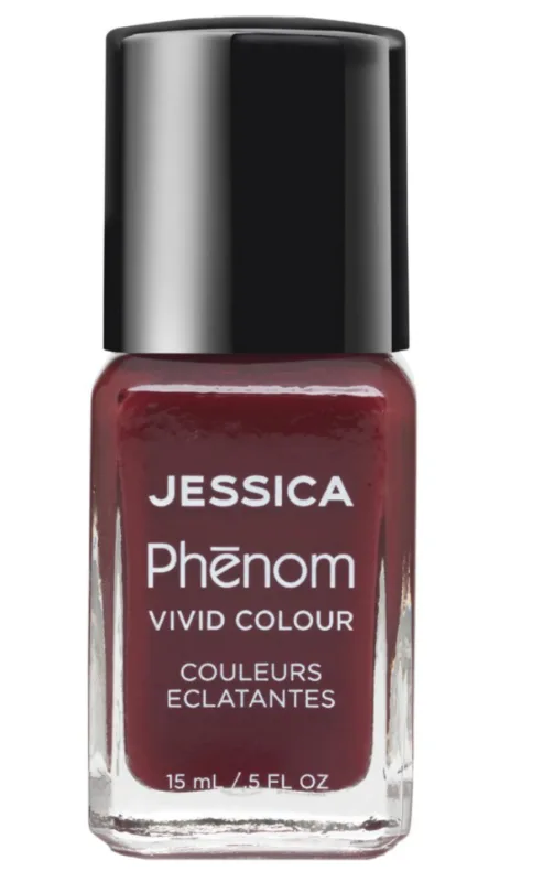 Laca de uñas Phenom Jessica, esmalte tipo gel sin lámpara UV, fácil aplicación, alta pigmentación, acabado brillante y duradero, 15 ml, cuidado profesional vegano