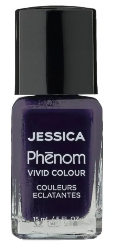 Laca de uñas Jessica Phenom, 15 ml, esmalte gel sin lámpara UV/LED, aplicación fácil en 3 pasos, acabado brillante, color intenso y duración hasta 10 días, vegano