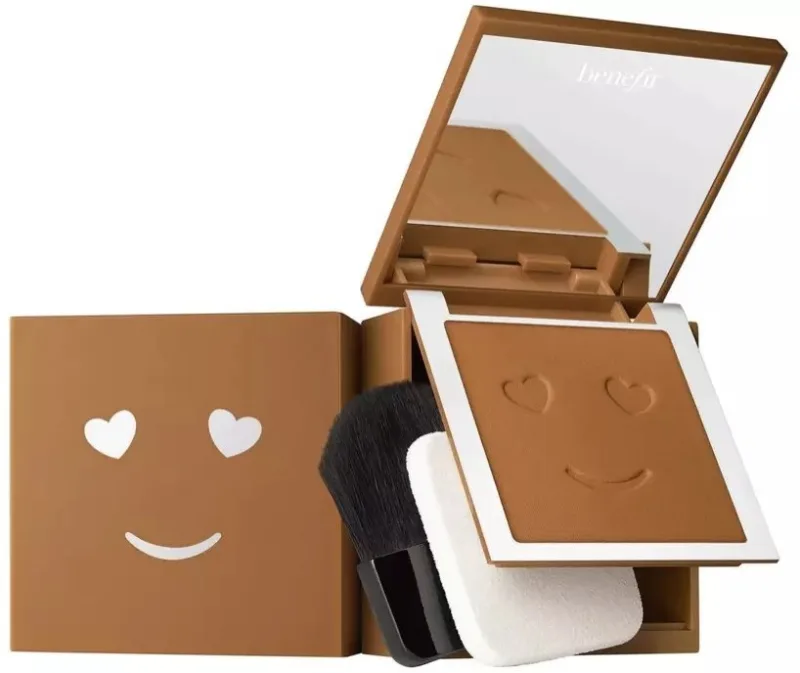 Base Compacta / Benefit / Hello Happy Velvet, Acabado Mate, Tono Dark Warm 12, 7 g, Larga Duración y Cobertura Natural