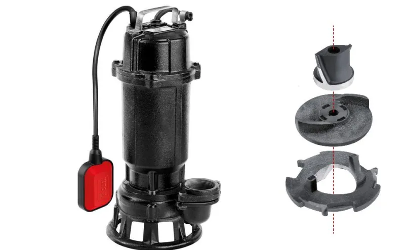 YATO YT-85350 - Bomba sumergible con tocador para agua sucia, 750w