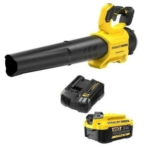 STANLEY FATMAX V20 SFMCBL730M1-QW - Soplador axial sin escobillas de 18 V y 1 batería de 4 Ah + cargador