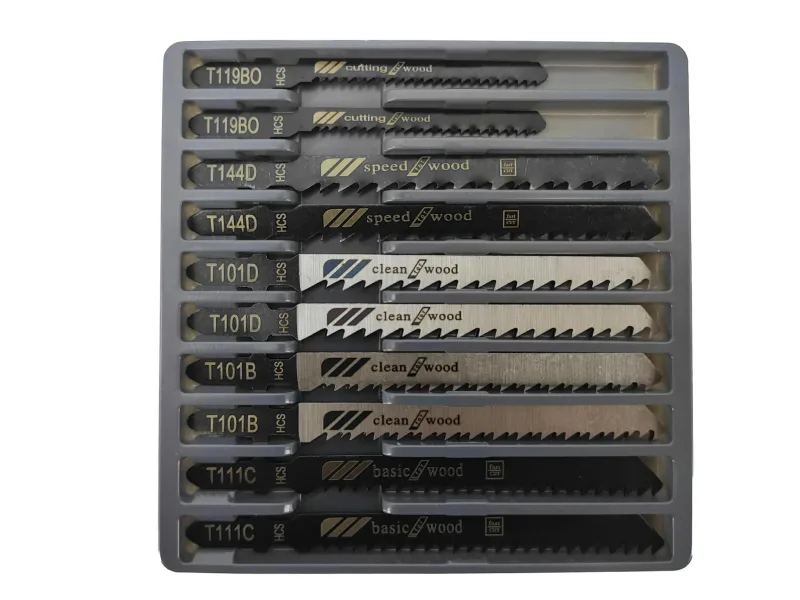 Awtools, Set de sierras de calar 10 piezas, para cortes rápidos y precisos en madera, metal y plásticos, alta durabilidad, ideal para trabajos exigentes