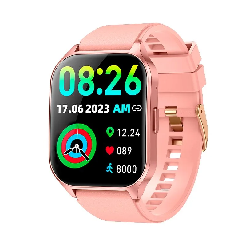 Smartwatch Cool Pantalla Amoled Curved Silicona Rosa (Llamadas, Salud, Deporte)