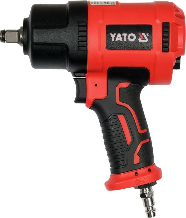 Yato, modelo YT-09545, Destornillador eléctrico y llave de impacto, alta potencia, ideal para tareas de atornillado y aflojado, diseño compacto y ergonómico, 1/2".