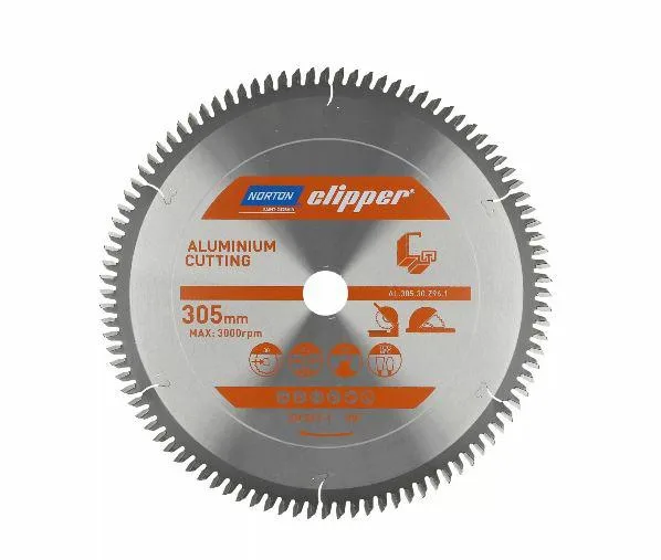 Hoja de Carburo Norton Clipper 305mm x 30mm x 96 Dientes, Corte en Aluminio, Alta Durabilidad y Precisión