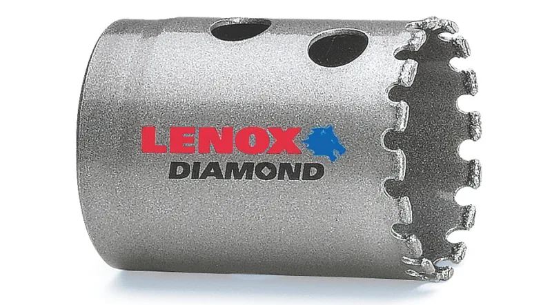 LENOX Sierra de corona 10507827, ideal para perforar piedra y azulejo con precisión, diseño sencillo y resistente, diámetro de 2,9 cm, herramienta profesional, color metálico.