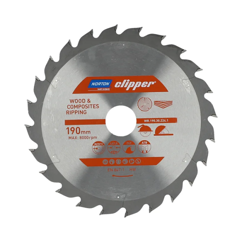 NORTON CLIPPER Hoja de carburo Flow 190x2,8/1,8x30 Z24-70184608052