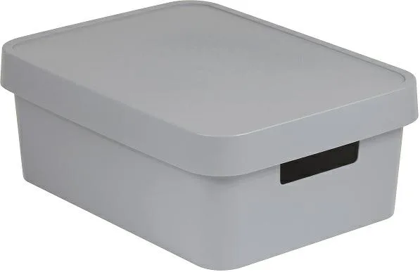 CURVER - Caja Organizadora Infinity con Tapa y con Asas Lisa 30L. - Color Blanco