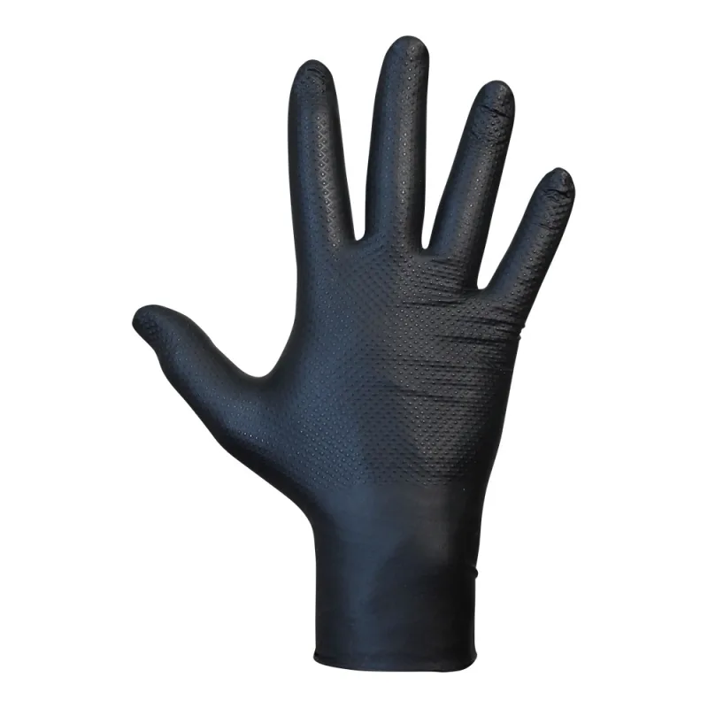 JUBA Guantes de nitrilo Agility Grip Negro Sin Polvo 50 Unidades - Marca EAN: 8423752239511 - Talla: 10