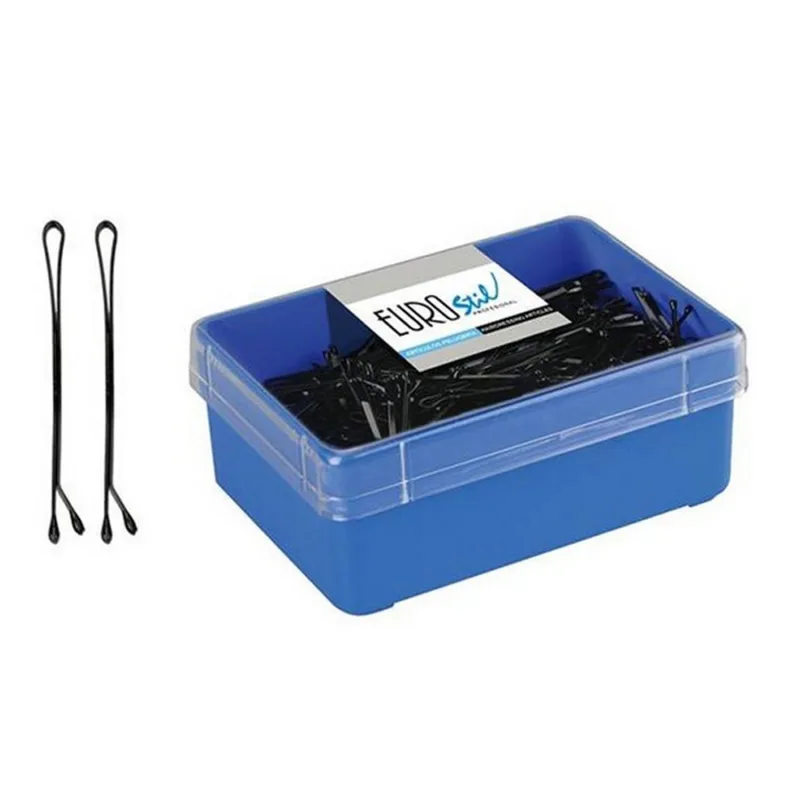 Eurostil Clips de Color Negro de 50 mm - 100 gr